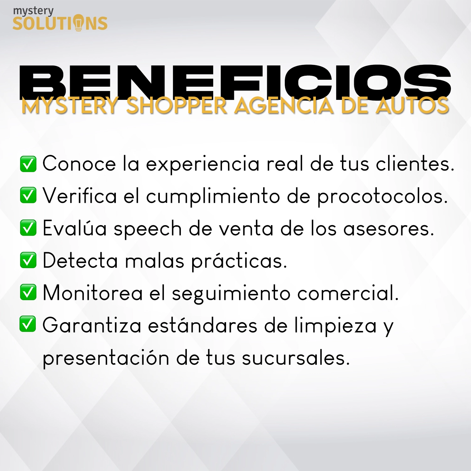 beneficios de contratar un mystery shopper en agencia de autos