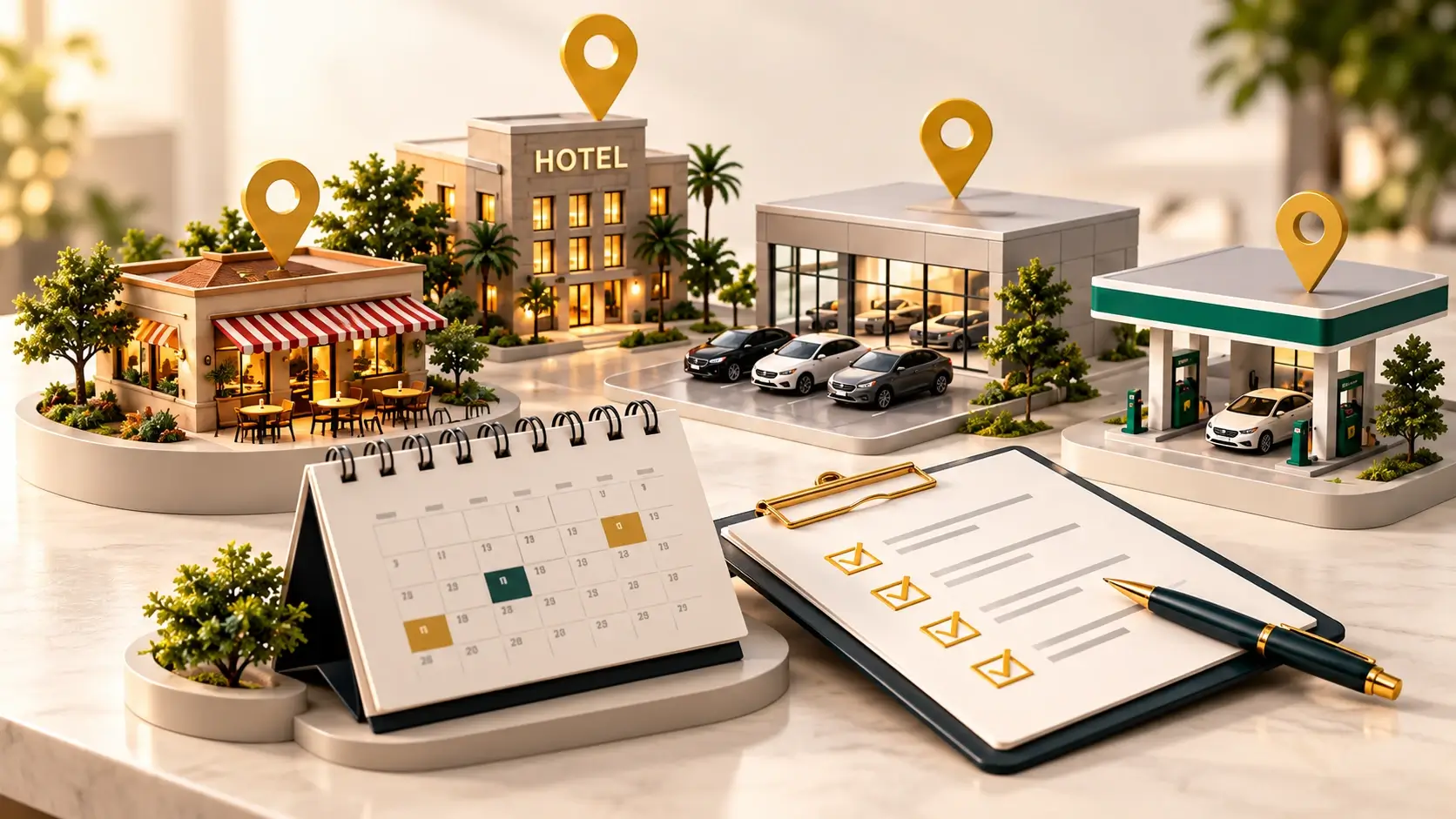 Mystery shopper evaluando restaurantes, hoteles, agencias automotrices y gasolineras, con calendario de visitas